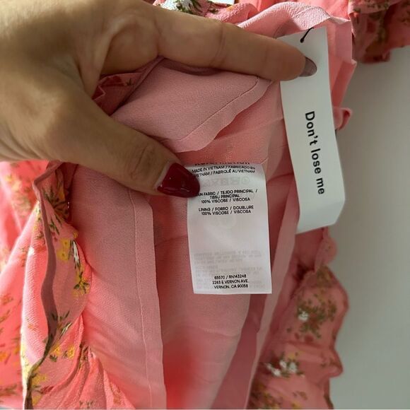 Reformation Mya Mini Dress Floral Print Ruffled Hem - Picture 5 of 6